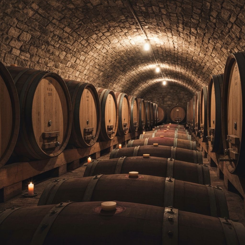 Botti di rovere per l'invecchiamento della grappa